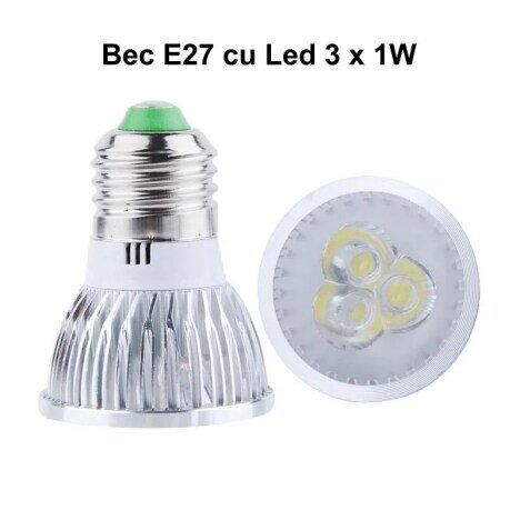 BEC E27 CU LED 3W / 220V